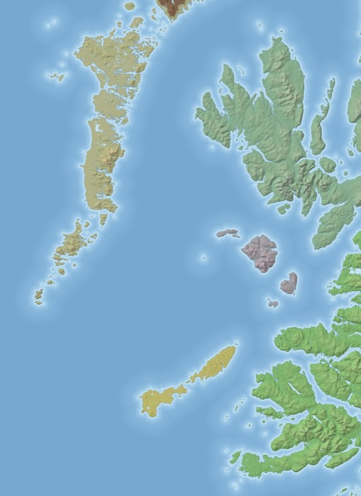 The Caeldun Isles as they appear in game